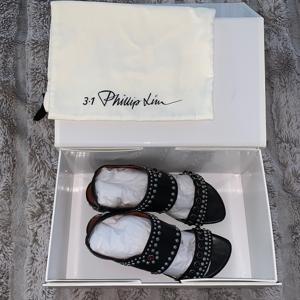 Phillip Lim Leather Sandals with 1 inch heel